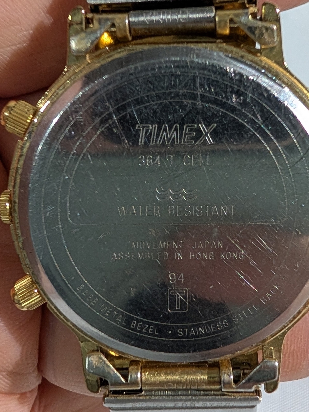 Timex 364 T Cell Quartz Watch Vintage Moon Phase Calendar Gold Tone Men's - Picture 6 of 7